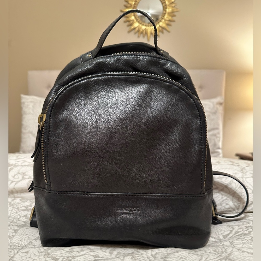 Leather Margot Brand Black Backpack